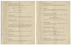 Moe Howard's Script for The Three Stooges 1937 Film ''Back to the Woods'' -- With Notations on Back Cover
